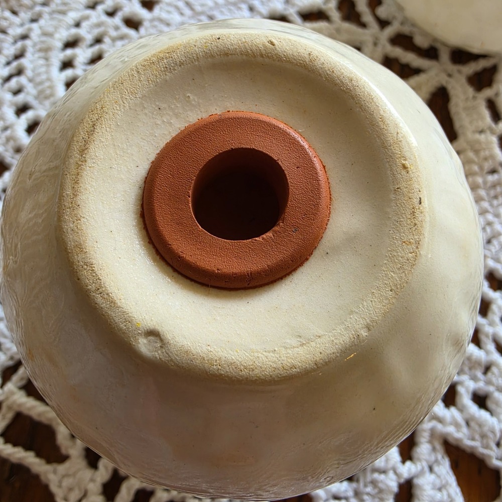 Sculptured Daisey METLOX Salt & Pepper Shakers POPPY TRAIL Basket Weave - Picture 5 of 5